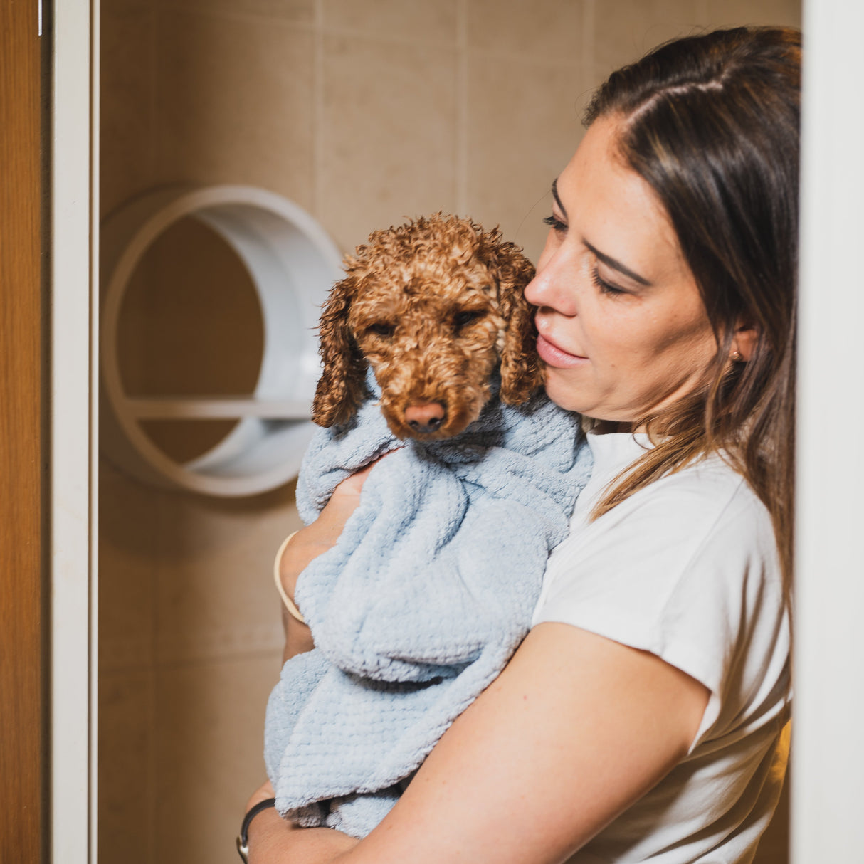 Premium Microfibre Dog Drying Bag | Super Absorbent & Fast Drying Bathrobe Towel Dog Apparel Pet Wiz