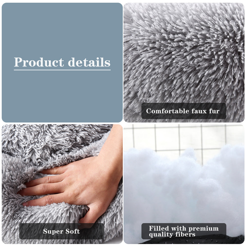 Soft Calming Donut Bed - Premium Quality For Dogs & Cats Pet Bed Pet Wiz