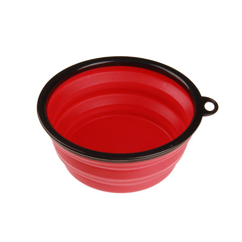 Collapsible Silicone Bowl for Dogs - 350ml Feeding Pet Wiz Red  