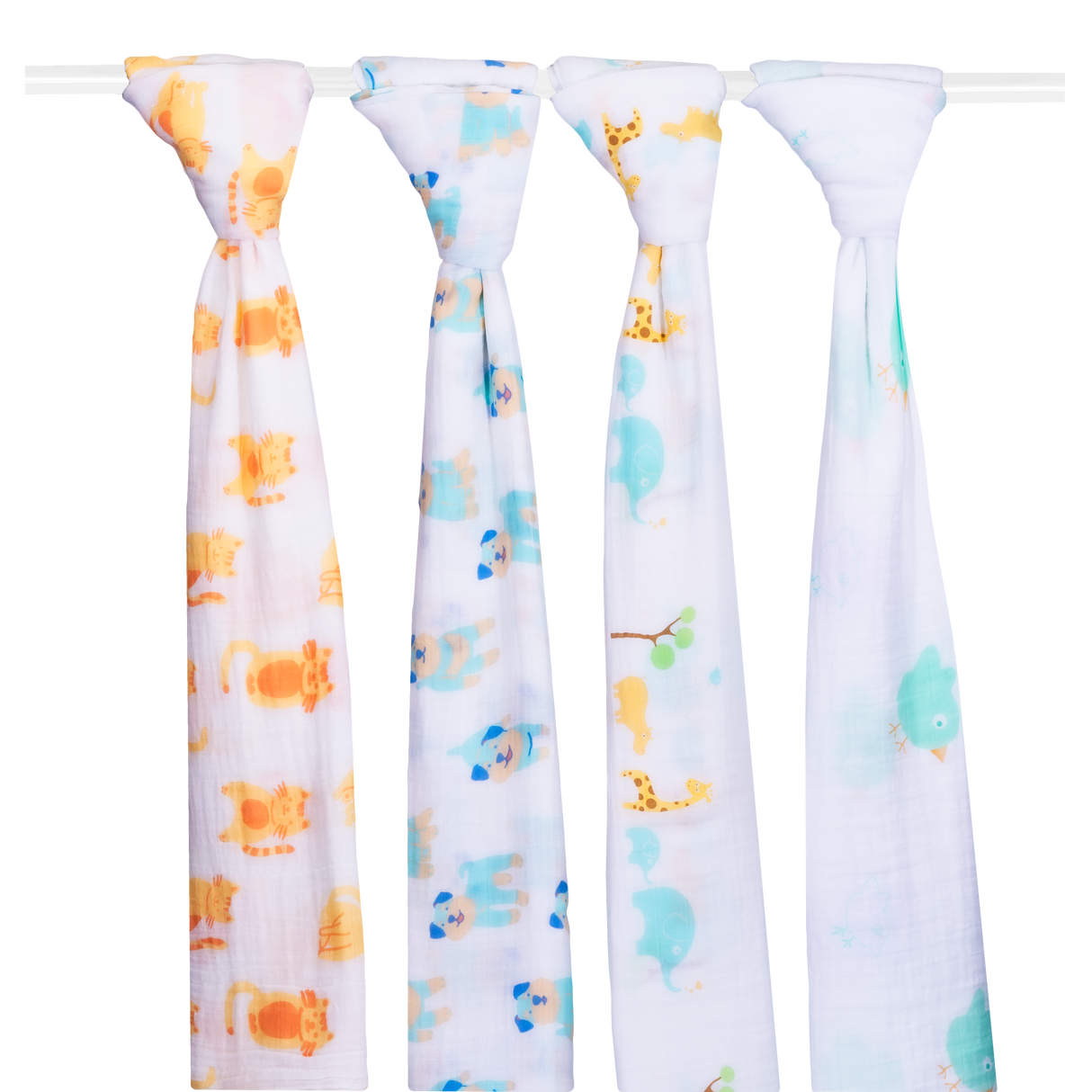 Extra Large Super Soft Muslins - Animal Designs - Gift Pack Baby Health Ana Wiz