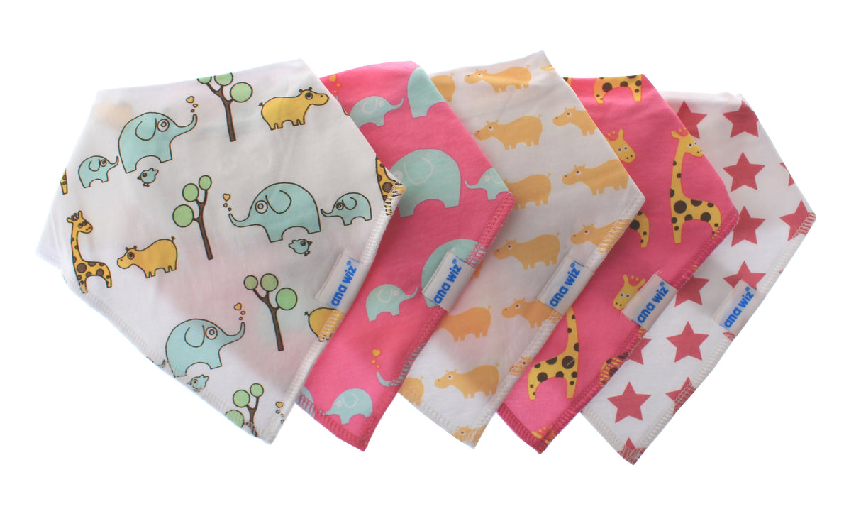 Baby Bandana Bibs (Pack of 5) Baby Bandana Bibs Ana Wiz
