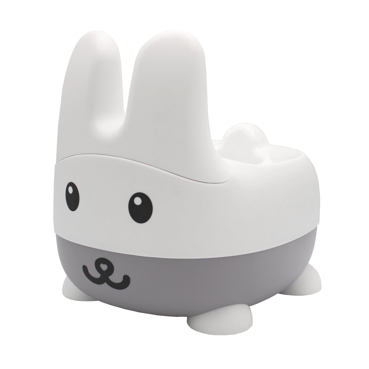 Bunny Training Potty with Back Rest, Removable Bowl & Lid Potty Training Ana Baby Grey
