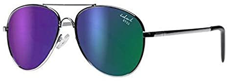 Metal Kids Sunglasses with Blue Mirror Coating Baby Sun Protection Idol Eyes