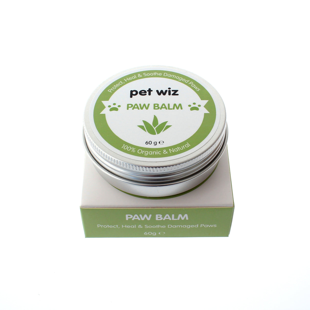 Organic Paw and Nose Balm for Dogs and Cats - Coconut Oil, Shea Butter, Vitamin E & Aloe Balm Pet Wiz