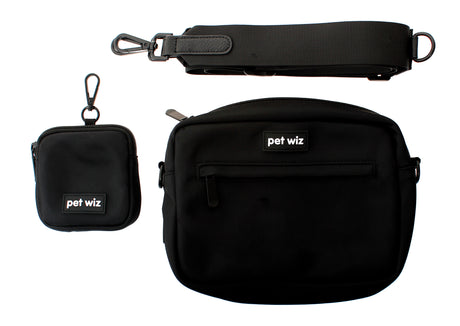 Dog Walking Bag with Detachable and Adjustable Strap & Matching Treat Pouch  Pet Wiz