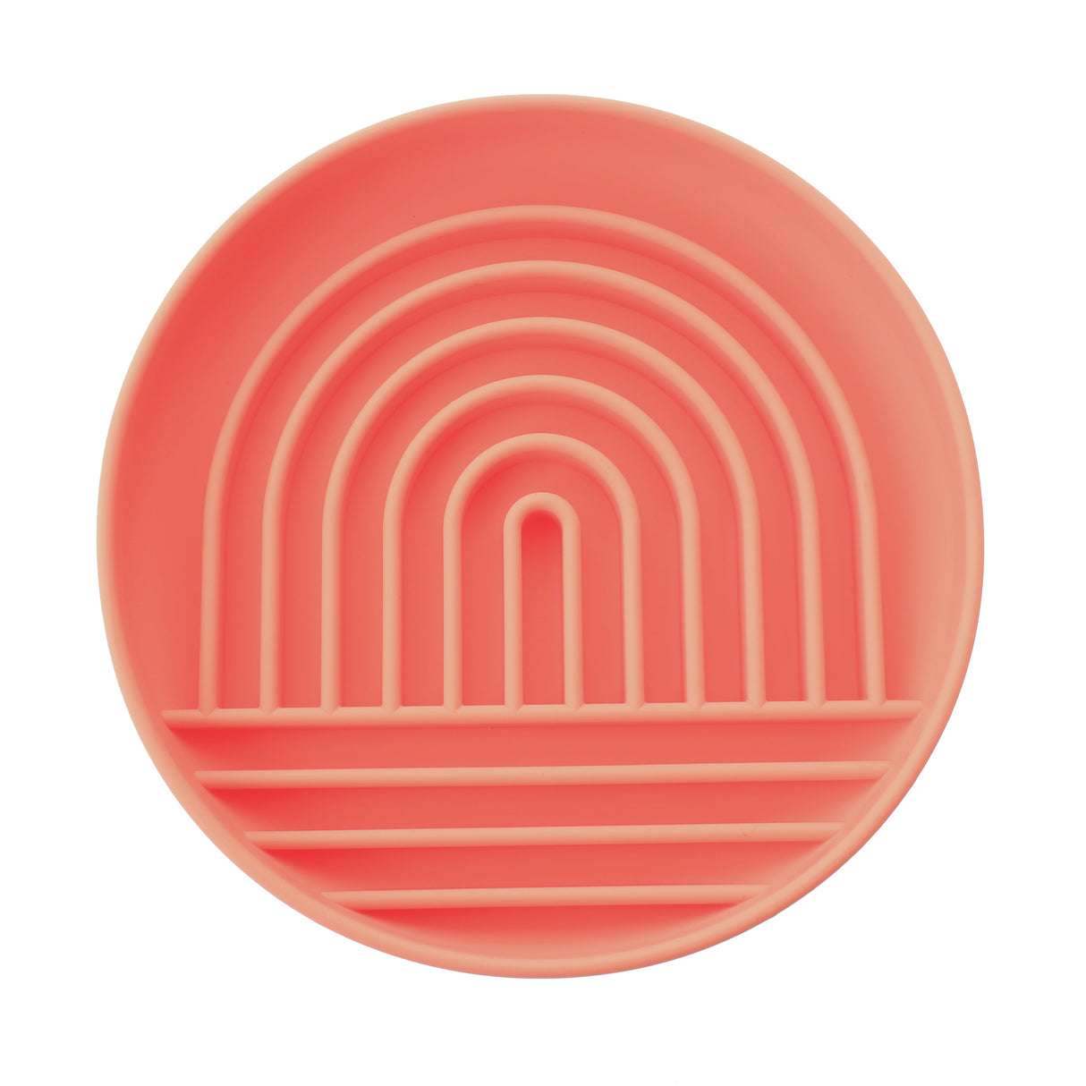 Silicone Slow Feeder Bowl With Suction Base Feeding Pet Wiz Peach