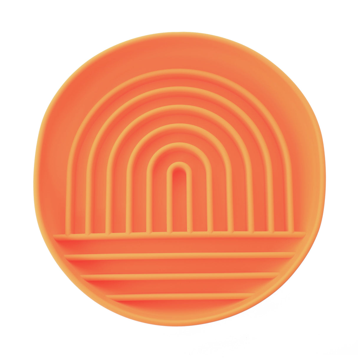 Silicone Slow Feeder Bowl With Suction Base Feeding Pet Wiz Orange