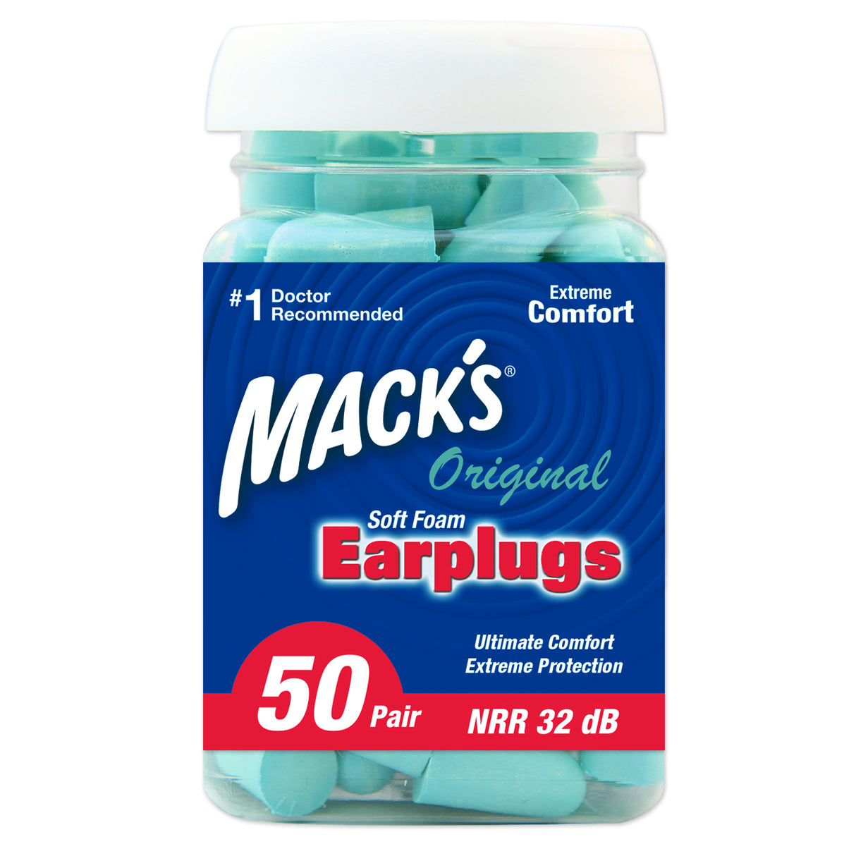 Original Soft Foam Earplugs Earplugs Mack's 50 Pairs