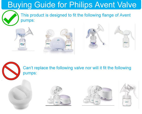 Valves for Philips AVENT ISIS Breast Pumps (Pack of 4) Valves & Membranes Maymom