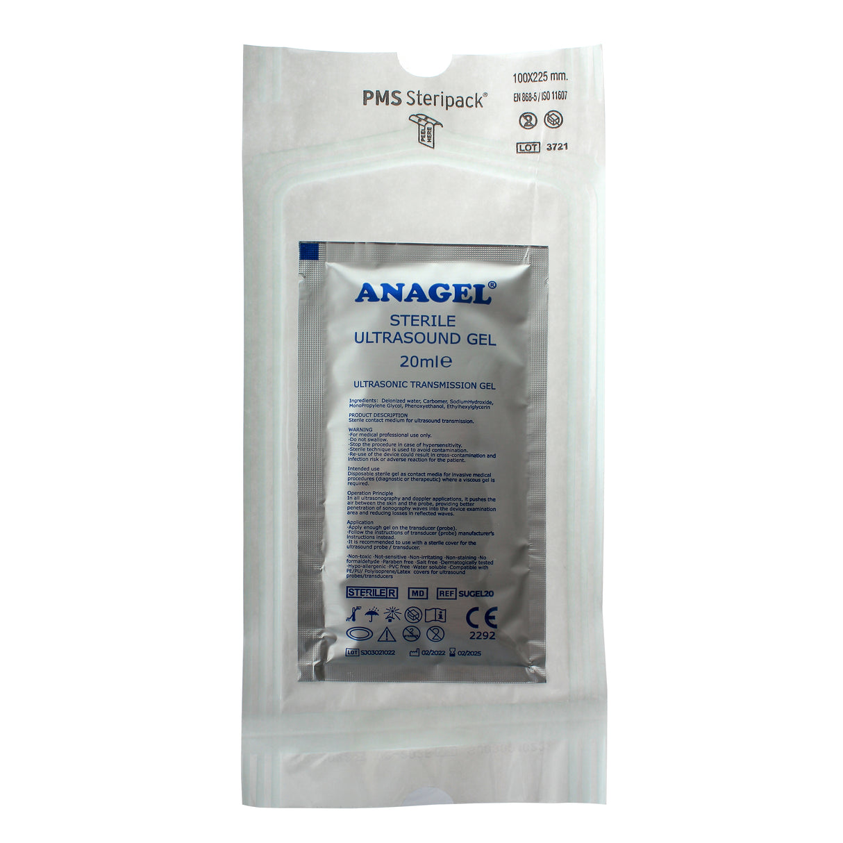 Sterile Ultrasound Gel, Single-use 20ml Sachet(s)  ANAGEL 1 Sachet