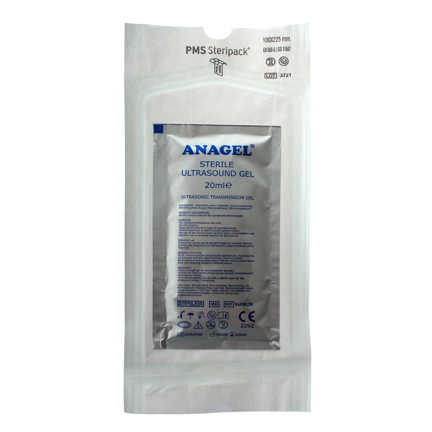 Sterile Ultrasound Gel, Single-use 20ml Sachet(s)  ANAGEL 1 Sachet
