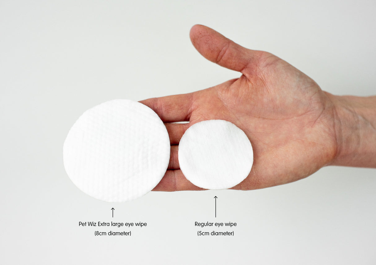 Aloe Vera Eye Wipes for Cleaning Dogs & Cats - Extra Large - Pack of 120 Pet Wiz