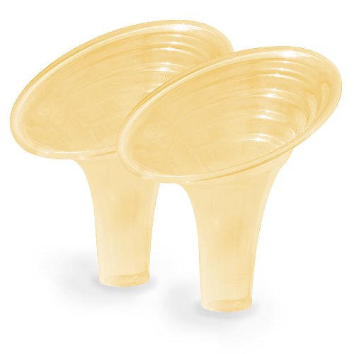 Angled Breast Pump Flanges - Extra Large: 30mm-40mm Shields & Inserts Pumpin' Pal