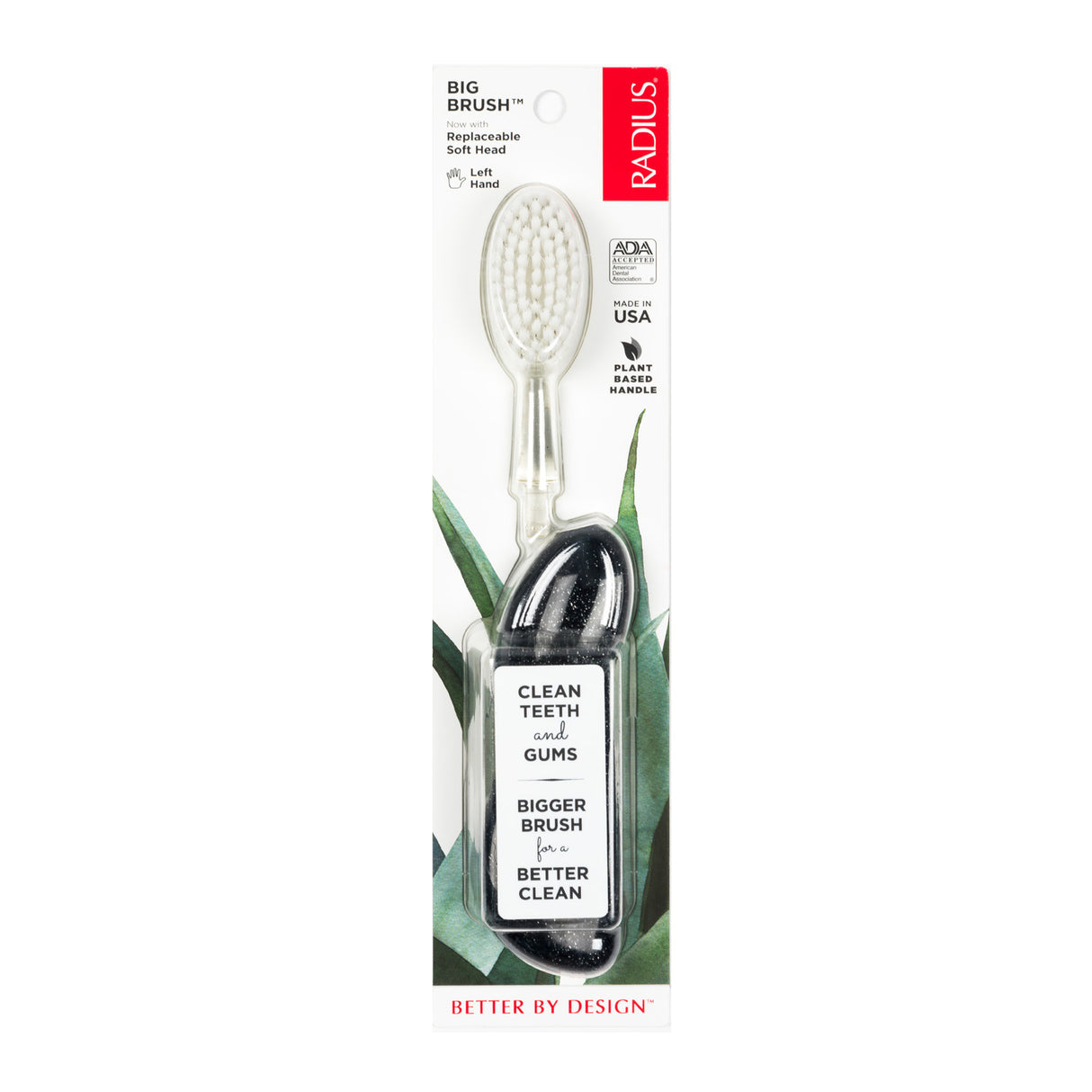 The Big Brush™ with Replaceable Head - Left Hand Toothbrush RADIUS