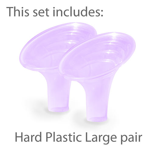 Angled Breast Pump Flanges - Set of 3 - Large (M, L & XL) Shields & Inserts Pumpin' Pal