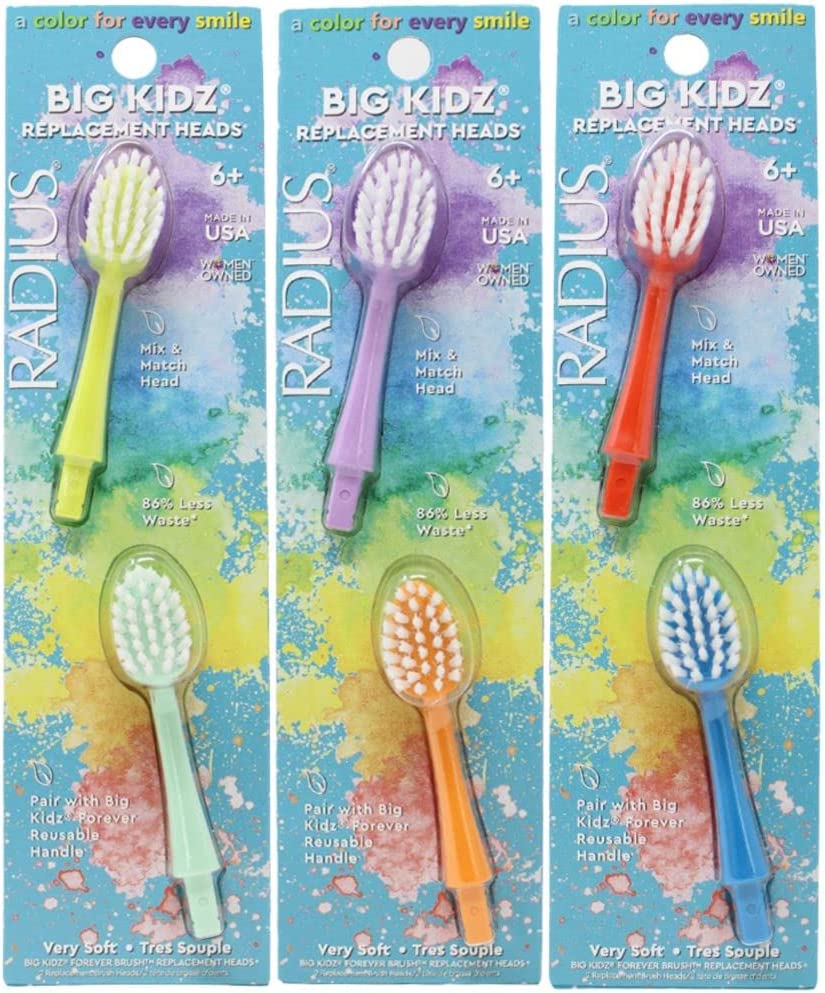 Big Kidz Forever Brush Replacement Heads (2 Pack) Toothbrush Head RADIUS   