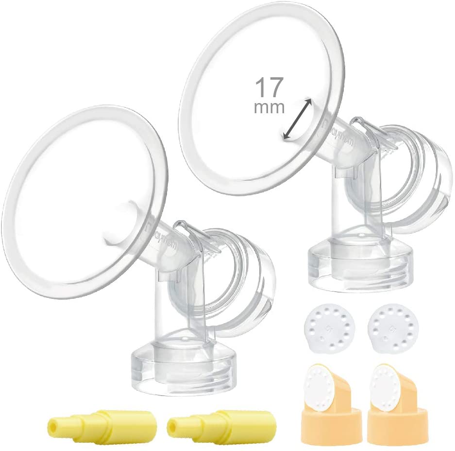 Maymom flange for spectra, 17 mm w/valve/membrane/Flange adapter Breast Pump Accessories Maymom   