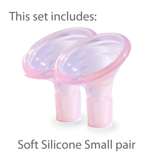 Angled Breast Pump Flanges - Set of 3 - Small (XS, S & M) Shields & Inserts Pumpin' Pal