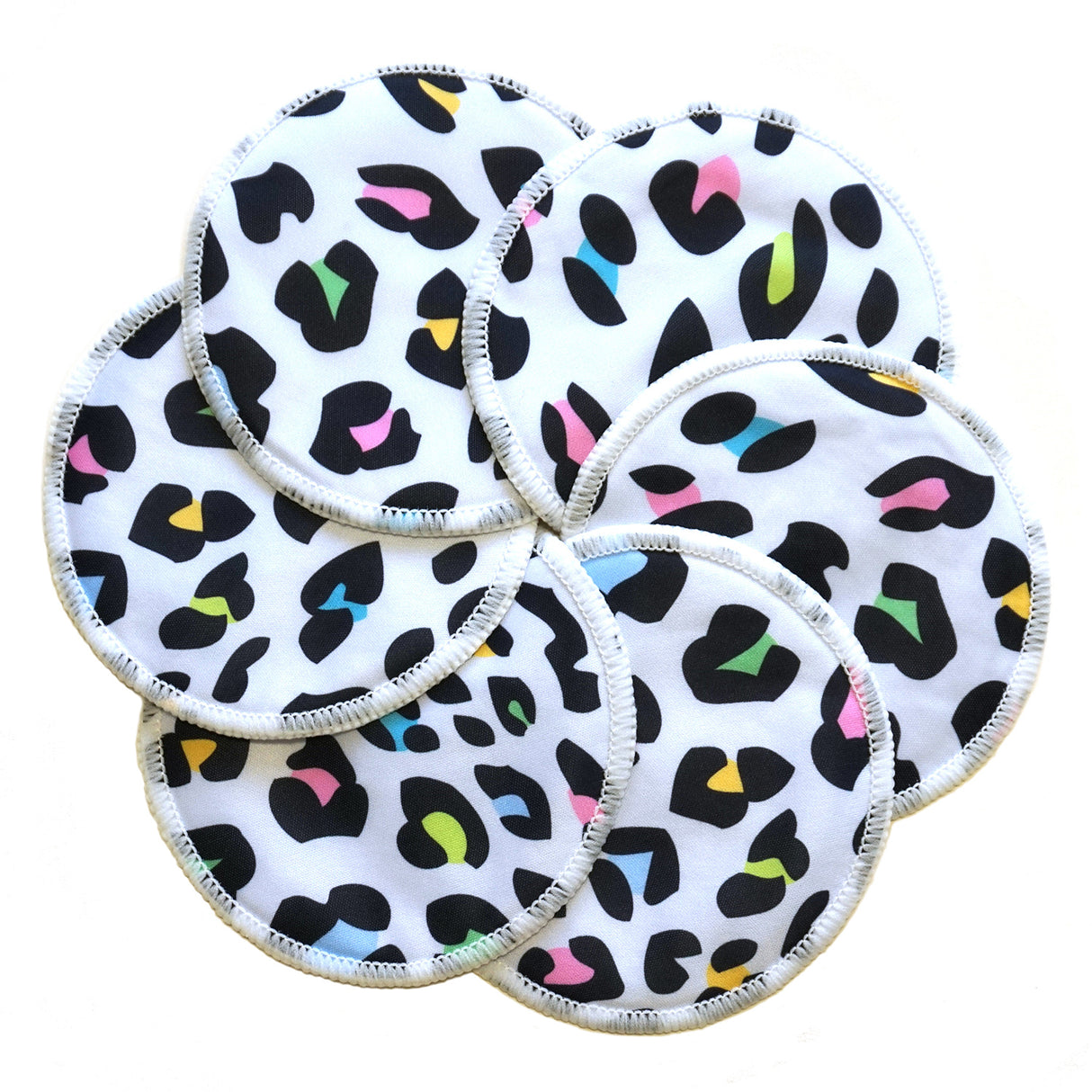 Washable Natural Bamboo Breast Pads Breast Feeding Ana Wiz Leopard Pack of 4