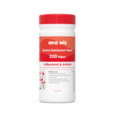 Alcohol Disinfectant Wipes (200 Sheet Tub) Clinical Wipes Ana Wiz