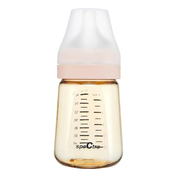 Premium PPSU Wide Neck Baby Bottle - 1 x 160ml Bottle with Slow Flow Teat - Designs May Vary  Spectra   