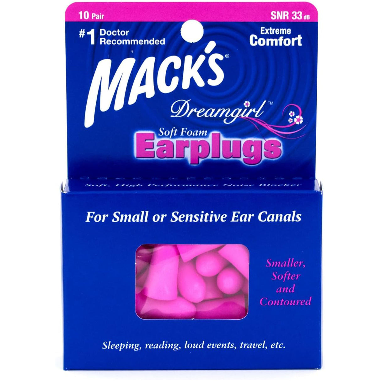 Dreamgirl Soft Foam Earplugs Earplugs Mack's 10 Pairs