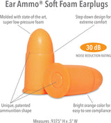 Shooters Ammo Ear Plugs (Pack of 7) - Orange Earplugs Mack's