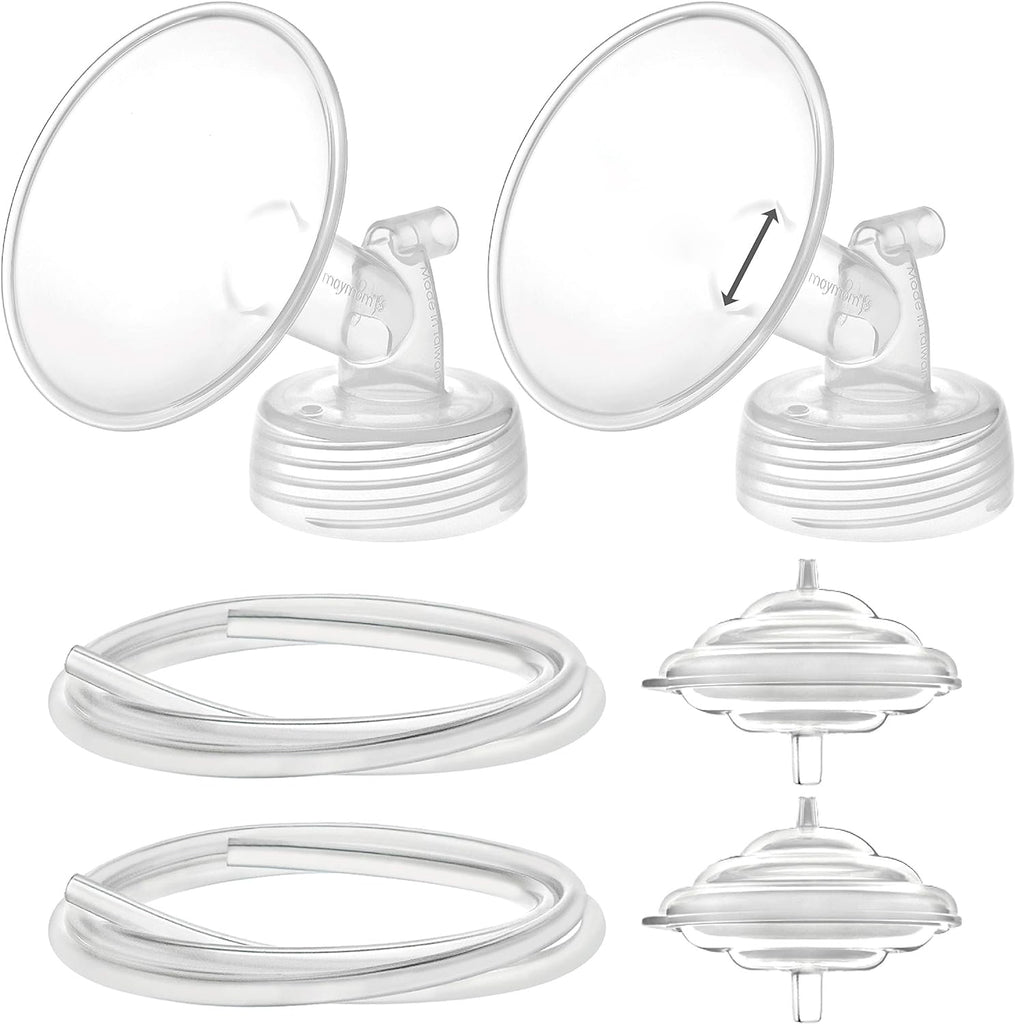 Maymom Pump Parts for Spectra - Includes Flange Backflow Protector Tubing Breast Pump Accessories Maymom   