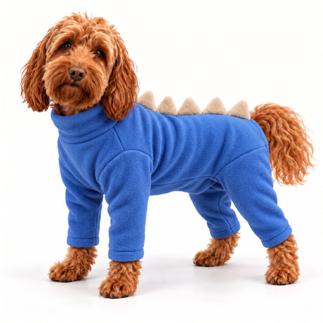 Four Legged Dog Fleece Jumpers Pet Wiz XS Blue (Spikes)