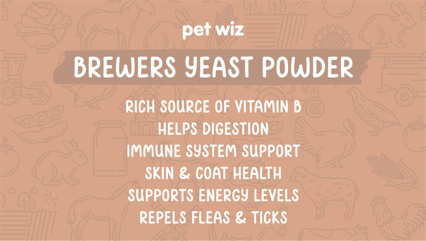 Brewers Yeast Powder for Animals Supplements Pet Wiz   