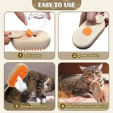 3-in-1 Rechargeable Cat & Dog Steam Grooming Brush