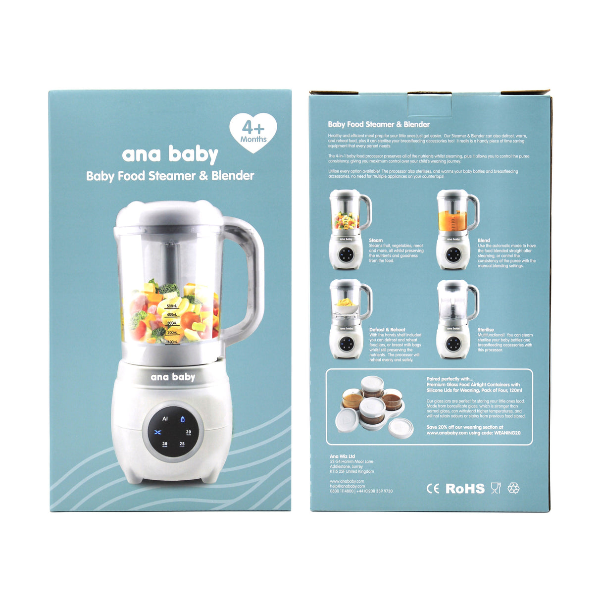 Baby Food Steamer & Blender  Ana Baby   