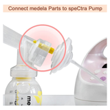 Flange Adapter for Spectra S1 Pumps, Spectra S2, Spectra 9 Pump to Use Medela Breastshield and Bottles (Pack of 2) Adapters & Extras Maymom