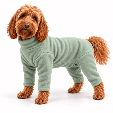 Four Legged Dog Fleece Jumpers Pet Wiz XS Mint