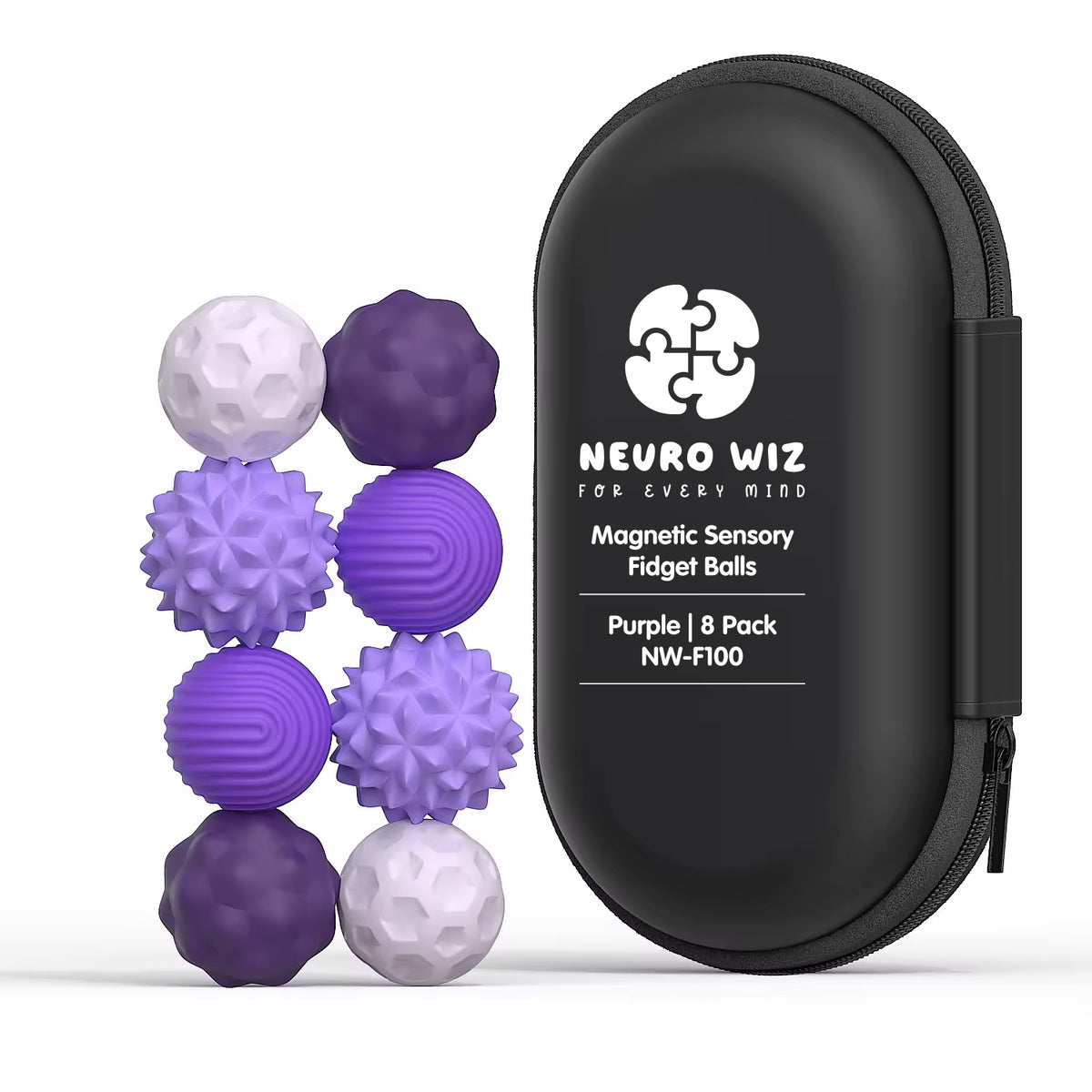 Magnetic Sensory Fidget Balls Neuro Wiz Purple