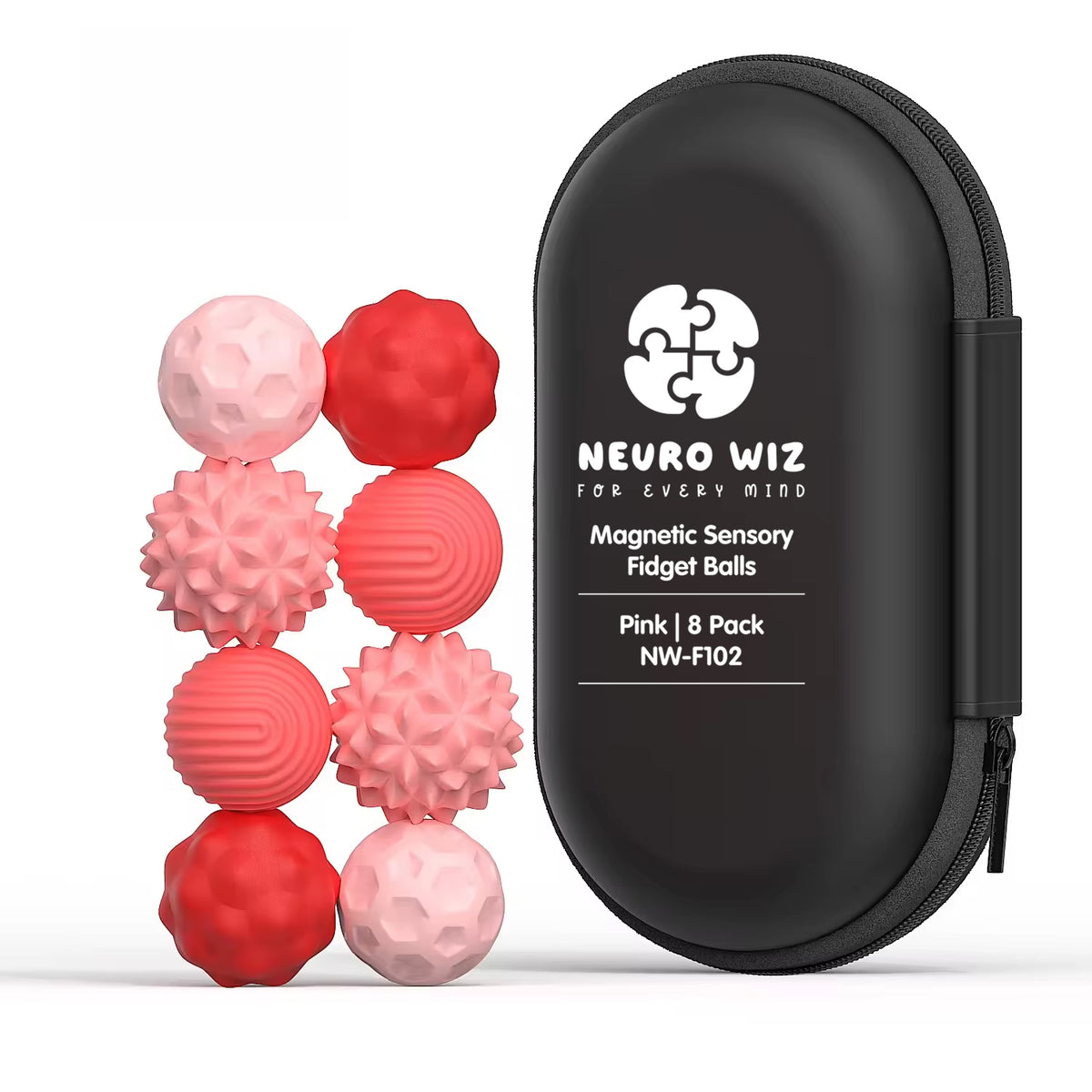 Magnetic Sensory Fidget Balls Neuro Wiz Pink