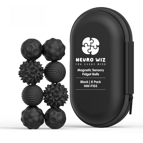 Magnetic Sensory Fidget Balls Neuro Wiz Black