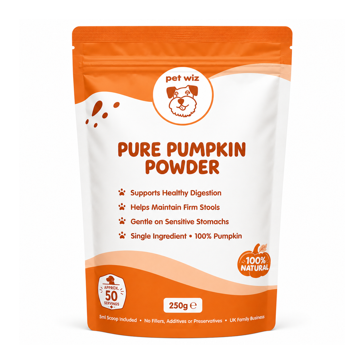 Pure Pumpkin Powder for Dogs – 250g