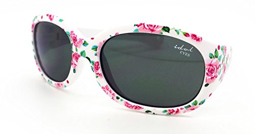 Baby Sunglasses Baby Sun Protection Idol Eyes White/Roses  