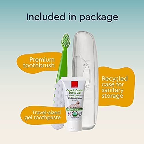 Canine Organic Dental Solutions Kit - Adult Dog Toothbrush RADIUS   