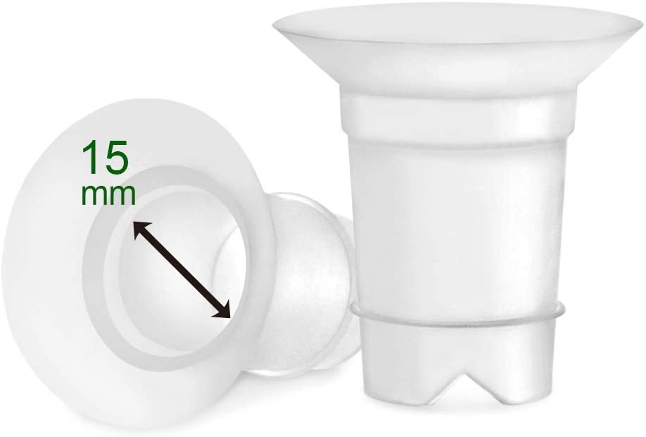 Maymom Flange Inserts for Freemie 25 mm Collection Cup. 2pc/Each  Maymom 15mm  
