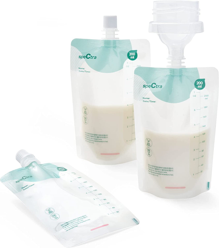 Spectra Milk Storage Bags 200 ml - 10 Count - Connector Included Breast Feeding Spectra   