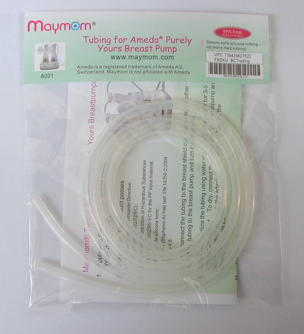 Replacement Tubing for Ameda Purely Yours Breast Pump, Retail Pack, 2 Tubes/Pack Tubing & Connectors Maymom