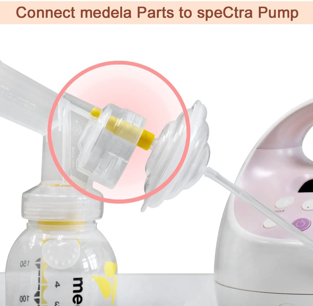 Flange Adapter for Spectra S1 Pumps, Spectra S2, Spectra 9 Pump to Use Medela Breastshield and Bottles (Pack of 2) Breast Pump Accessories Maymom   