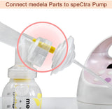 Flange Adapter for Spectra S1 Pumps, Spectra S2, Spectra 9 Pump to Use Medela Breastshield and Bottles (Pack of 2) Breast Pump Accessories Maymom   