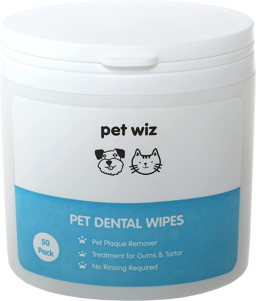 Dental Finger Wipes with Spearmint Oil for Dogs & Cats. Dog Supplies Pet Wiz   