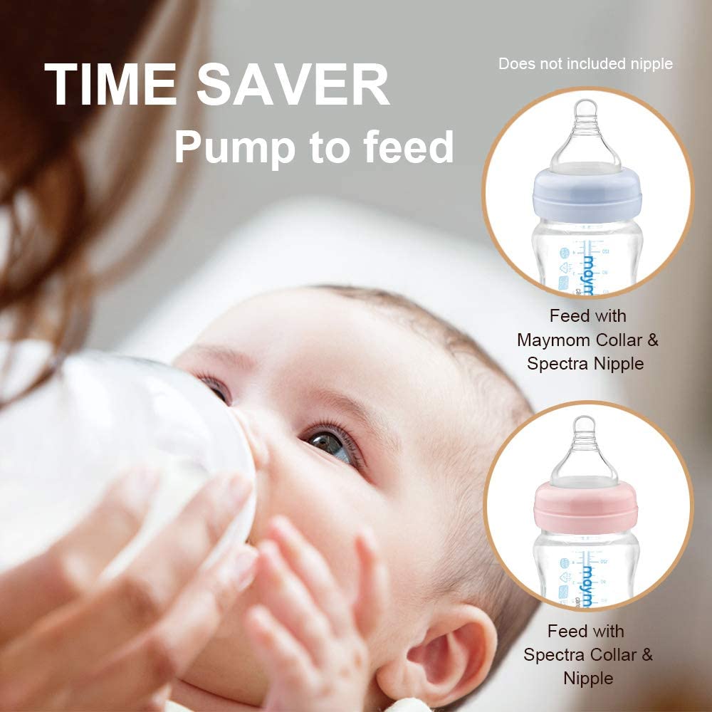 Wide-Mouth Milk Storage Collection Bottle with SureSeal Sealing Disk; 6pc  Maymom   
