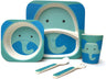 Children's 5 Piece Bamboo Dinner Set Baby Feeding Ana Baby Elephant  