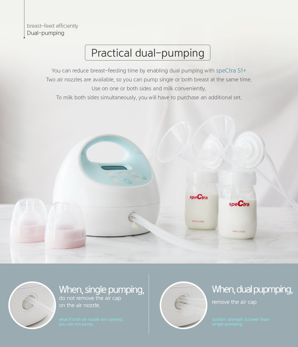 S1 Hospital Grade Double Electric Breast Pump With Rechargeable Battery Breast Pumps Spectra   