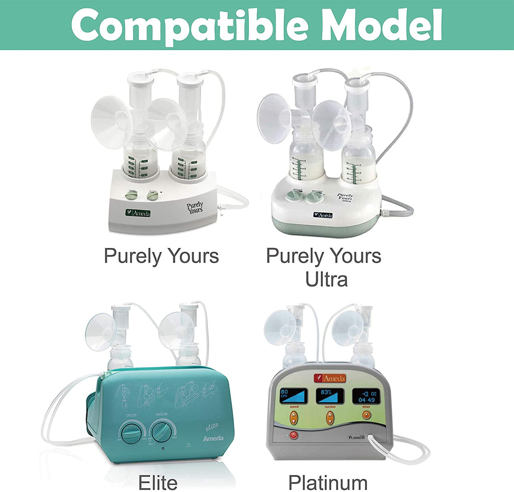 Maymom Pump Valve for Ameda Purely Yours Pumps and Spectra S1, S2, 9 Plus and Spectra Dew 350 Pumps; Duckbills to Replace Ameda Breast Pump Valves and Spectra Duckbills; Retail Packaging Factory Sealed (4 Valves transparent) Breast Pump Accessories Maymom   